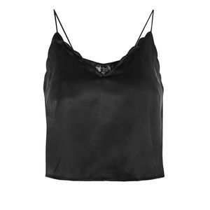 TOPSHOP Satin Scallop Crop Camisole